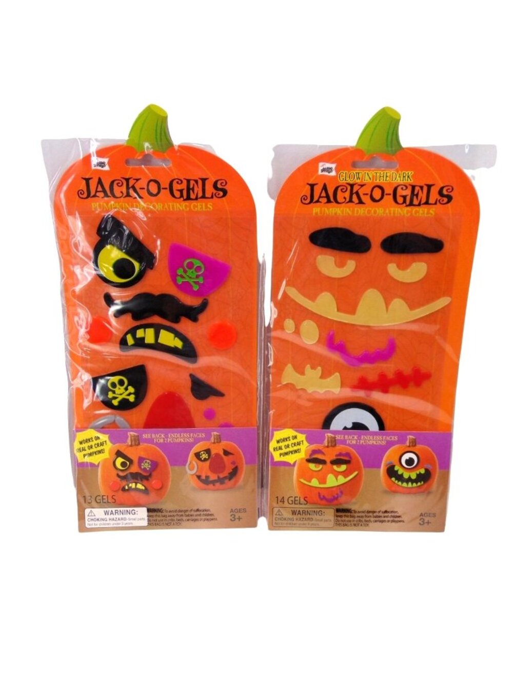 Jack O Gels Mello Smello Pumpkin Decorating Pirate Zombie Cling Lantern Craft